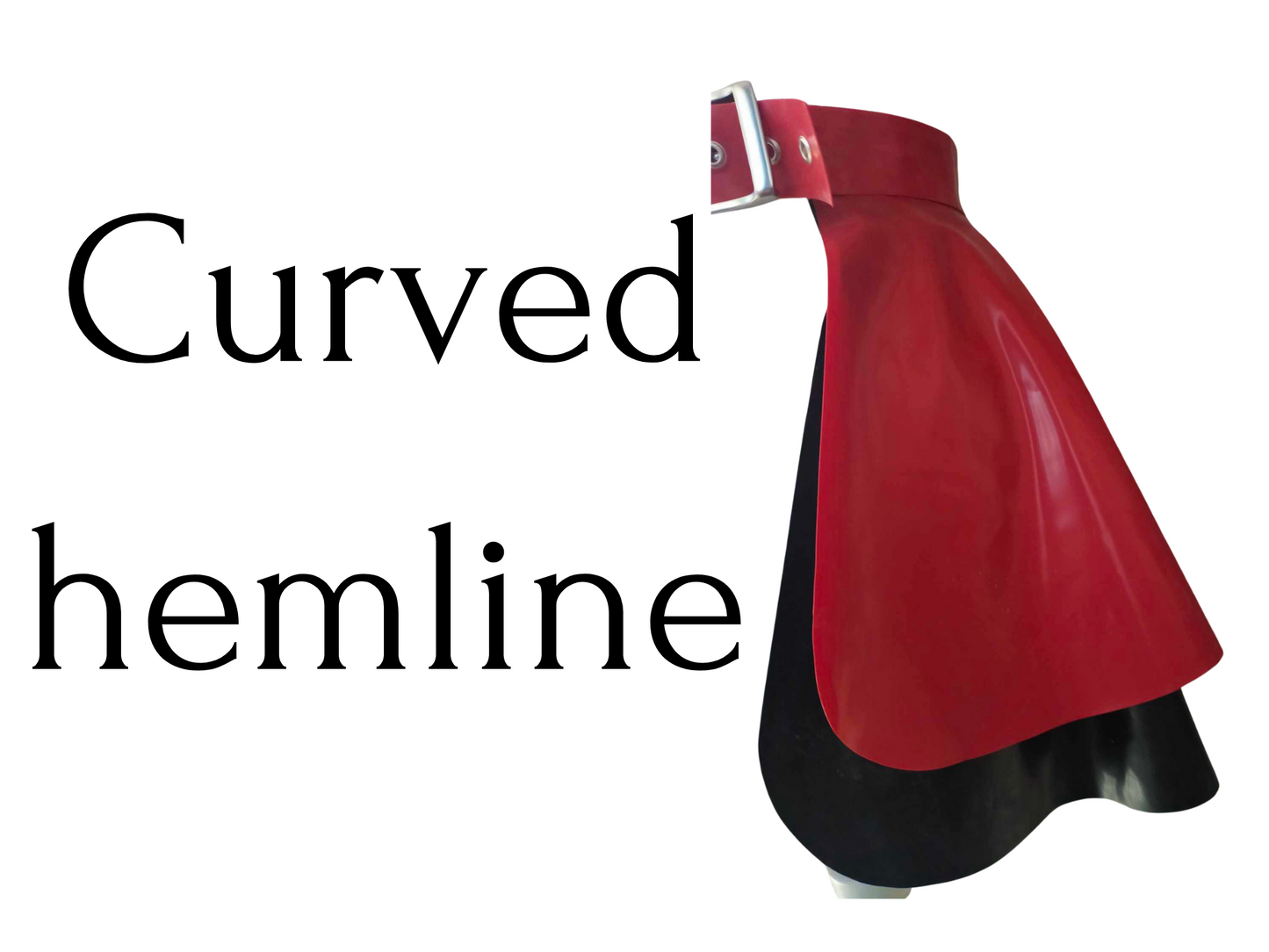 Layered Studded Latex Skirt