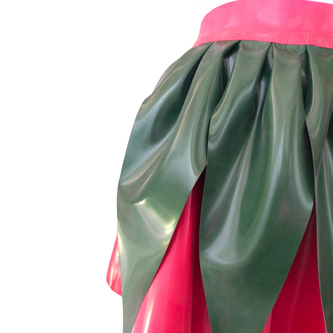 Petals Latex Mini Skirt