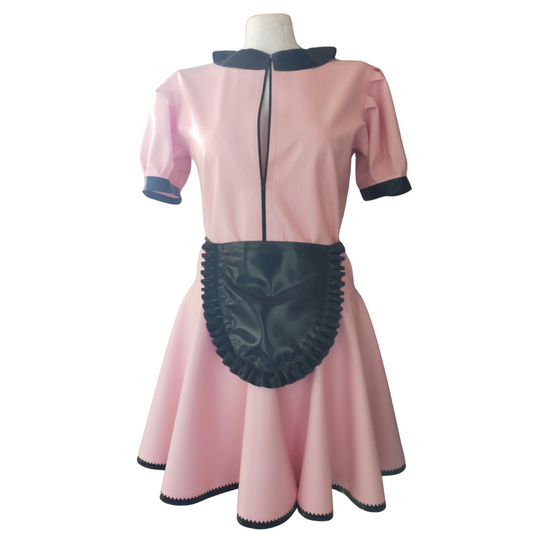 Puff Sleeve Latex Maid Dress
