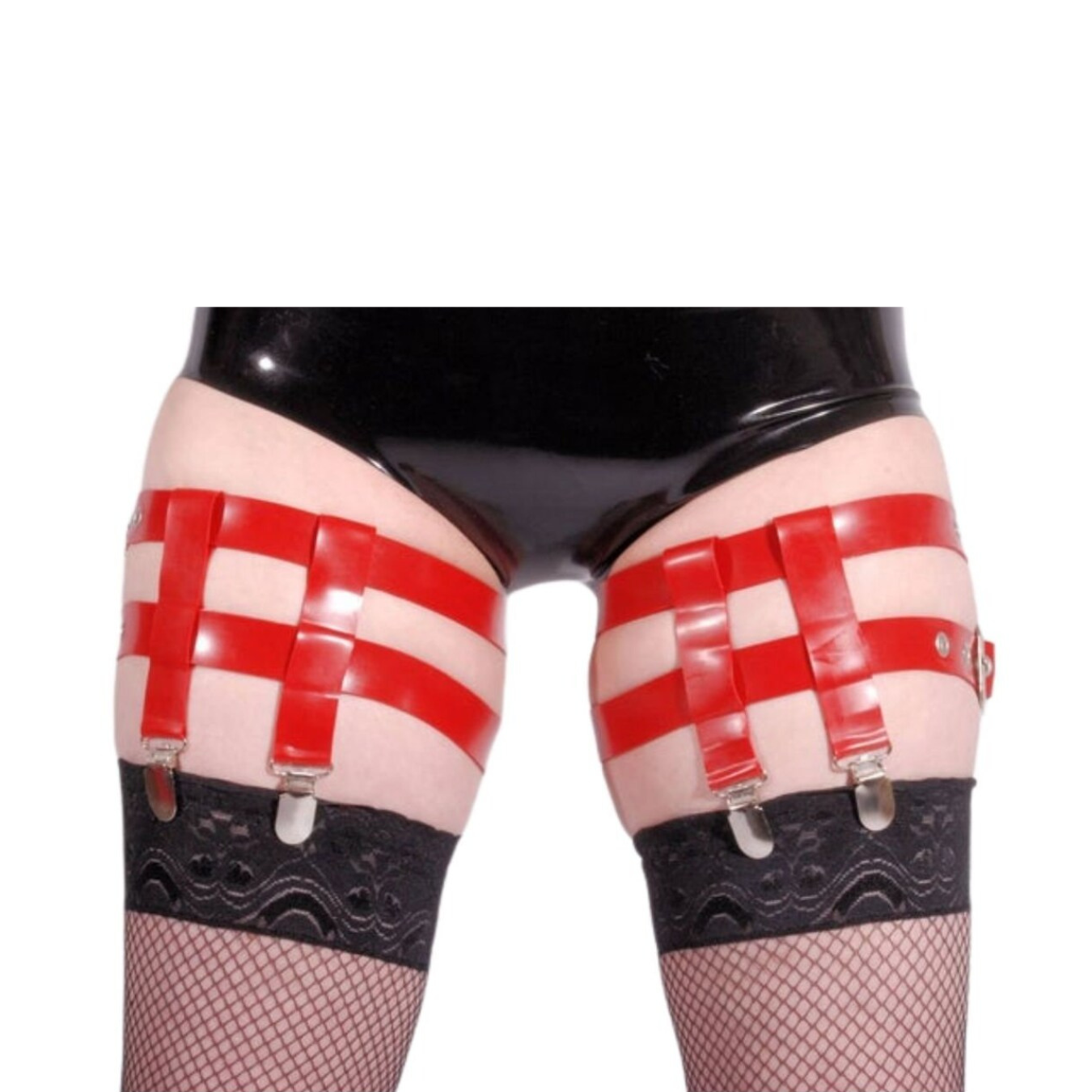 Latex Double Thigh Suspenders