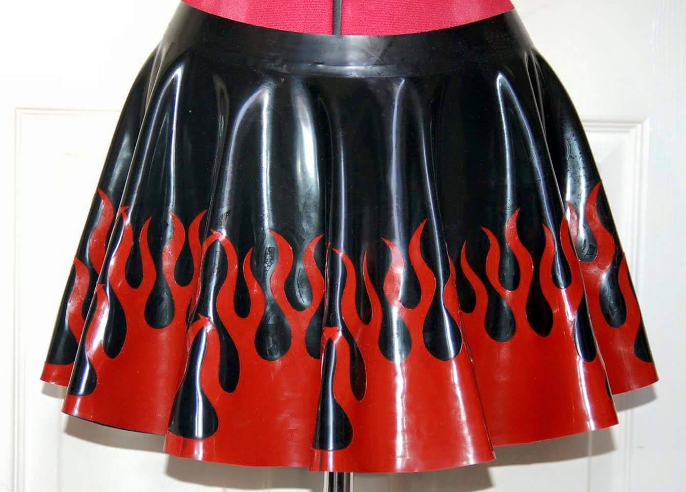 Flames Crop Top and Skirt