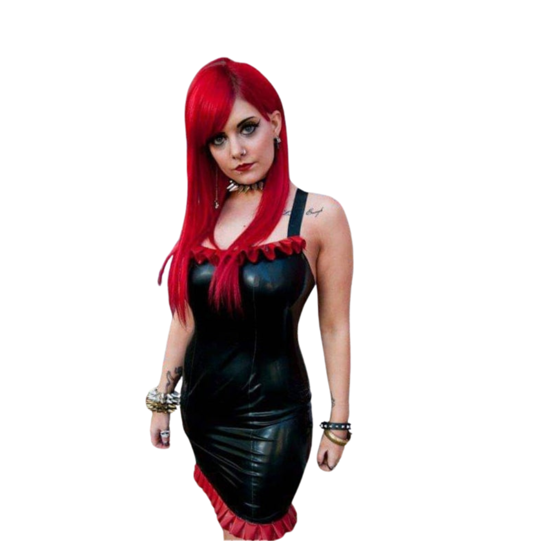 Frill Trim Sleeveless Dress