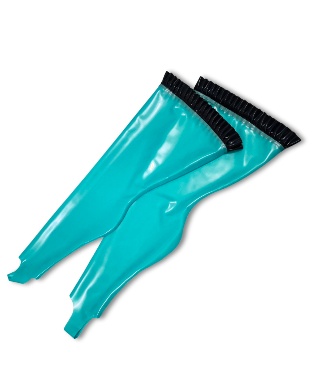 Frill Top Latex Stirrup Stockings