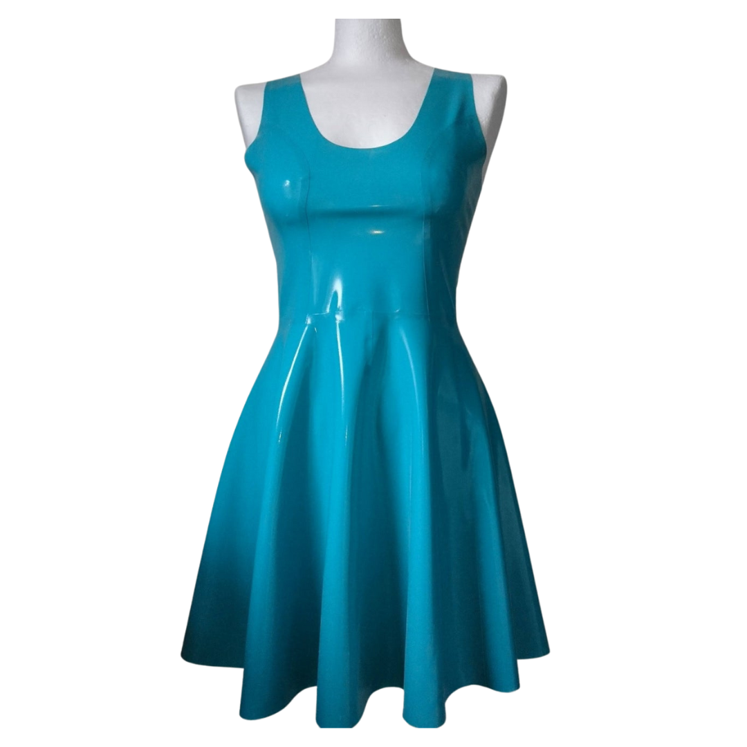 Sleeveless Latex Swing Dress