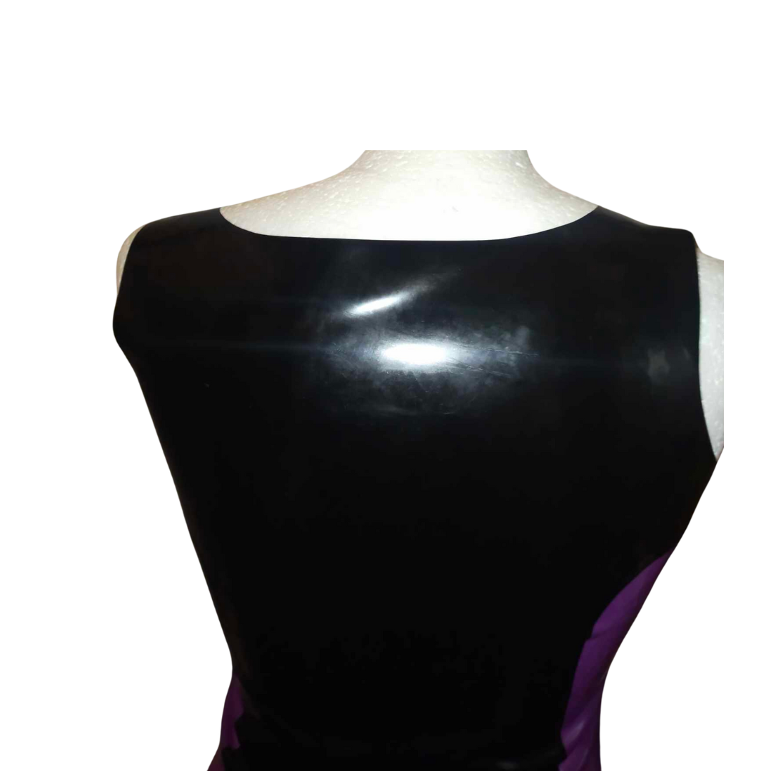 Translucent Latex Panel Bodycon Dress