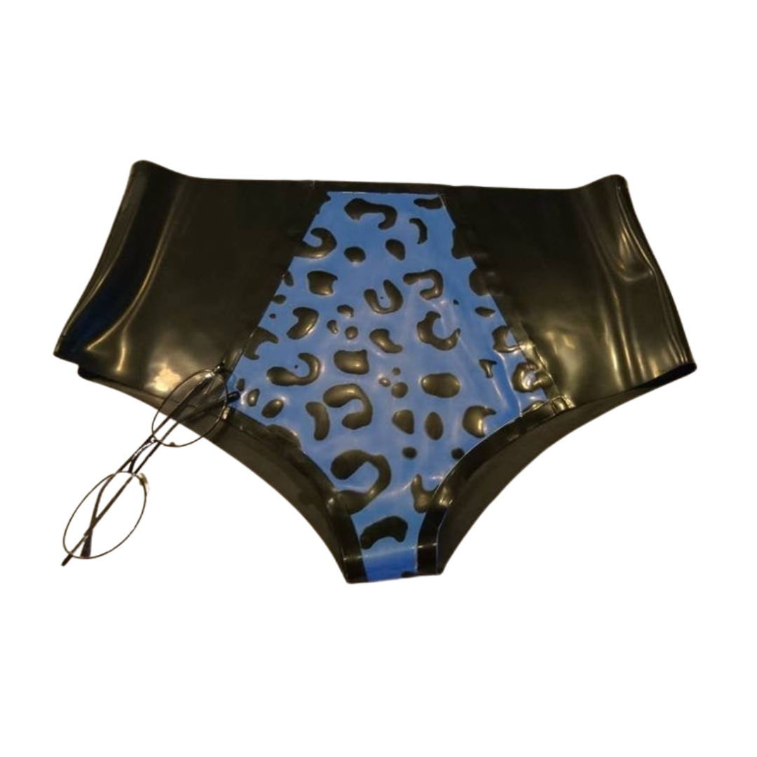 Leopard Print Latex Knickers