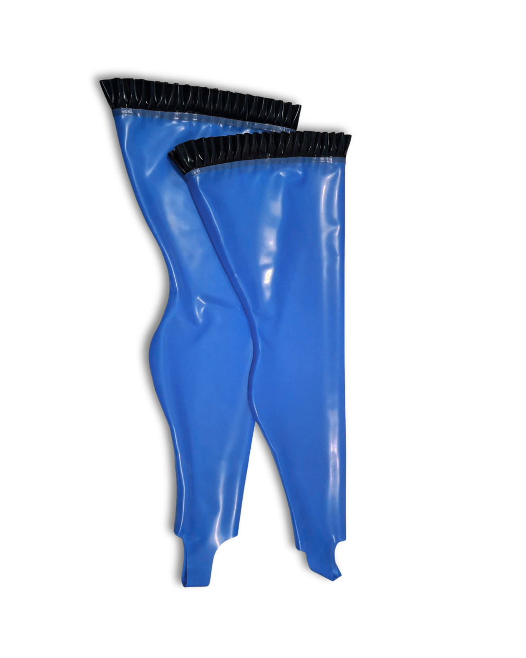 Frill Top Latex Stirrup Stockings
