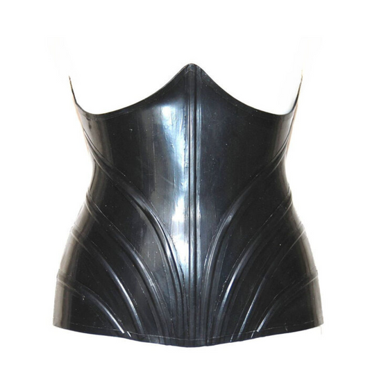 Latex Boned Under Bust Corset