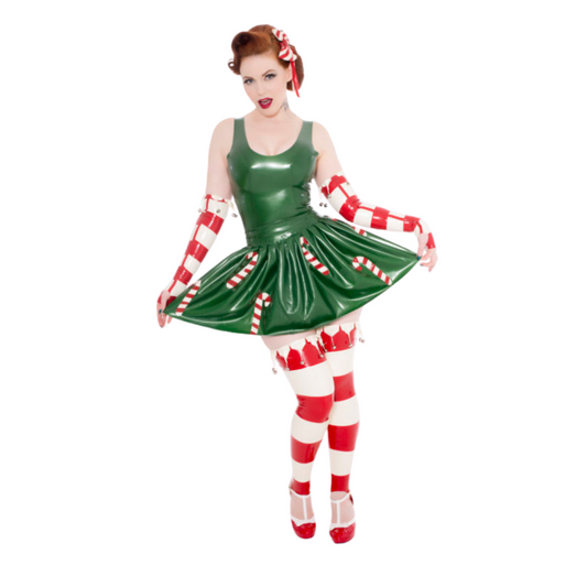 Candy Cane Latex Dress