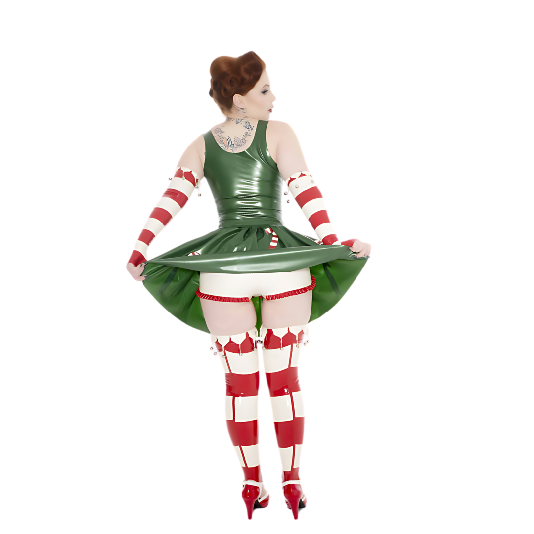 Candy Cane Latex Dress