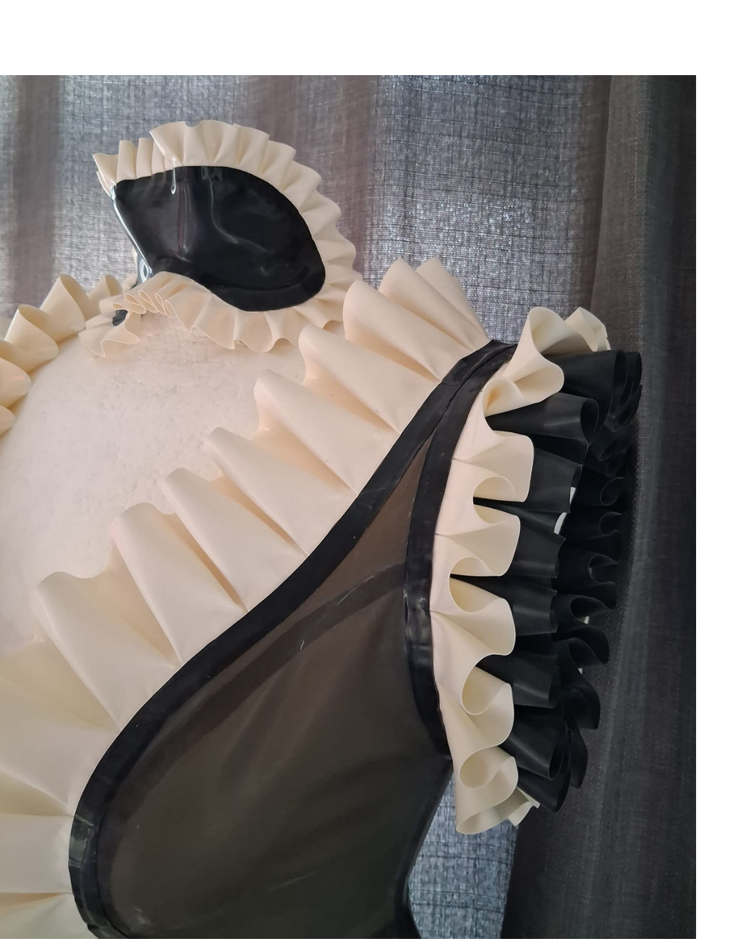 Deluxe Frilly Latex Nightie Set