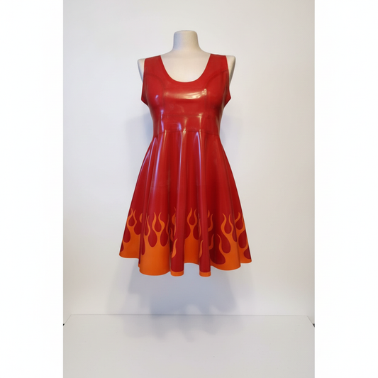 Flames Latex Dress