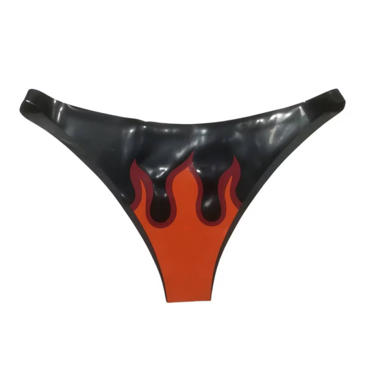 Flames Latex Thong