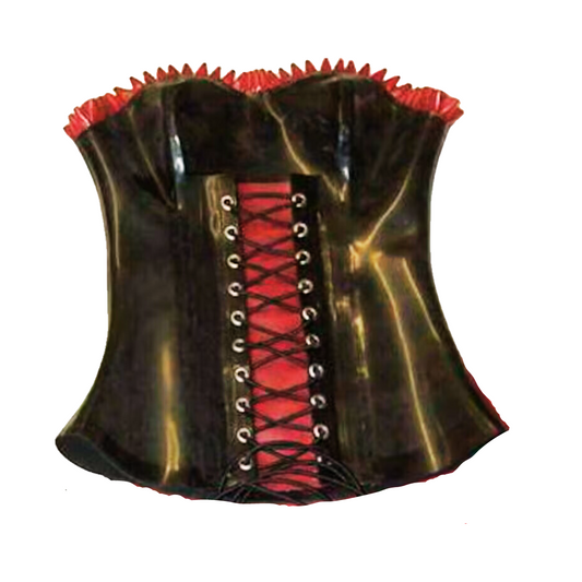 Latex Frilled Over Bust Corset