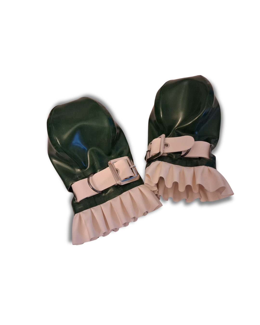 Frilly Latex Ball Mitts