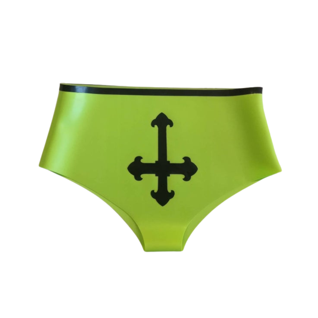 Inverted Cross Latex Pants