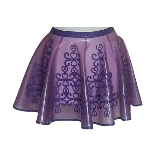 Baroque Latex Skater Skirt