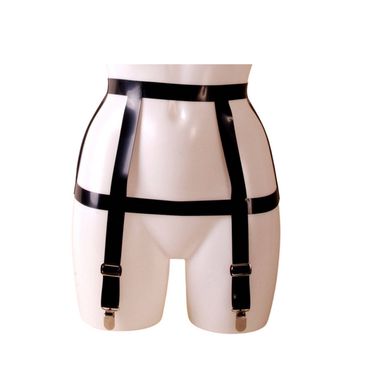 Latex Cage Suspender Belt