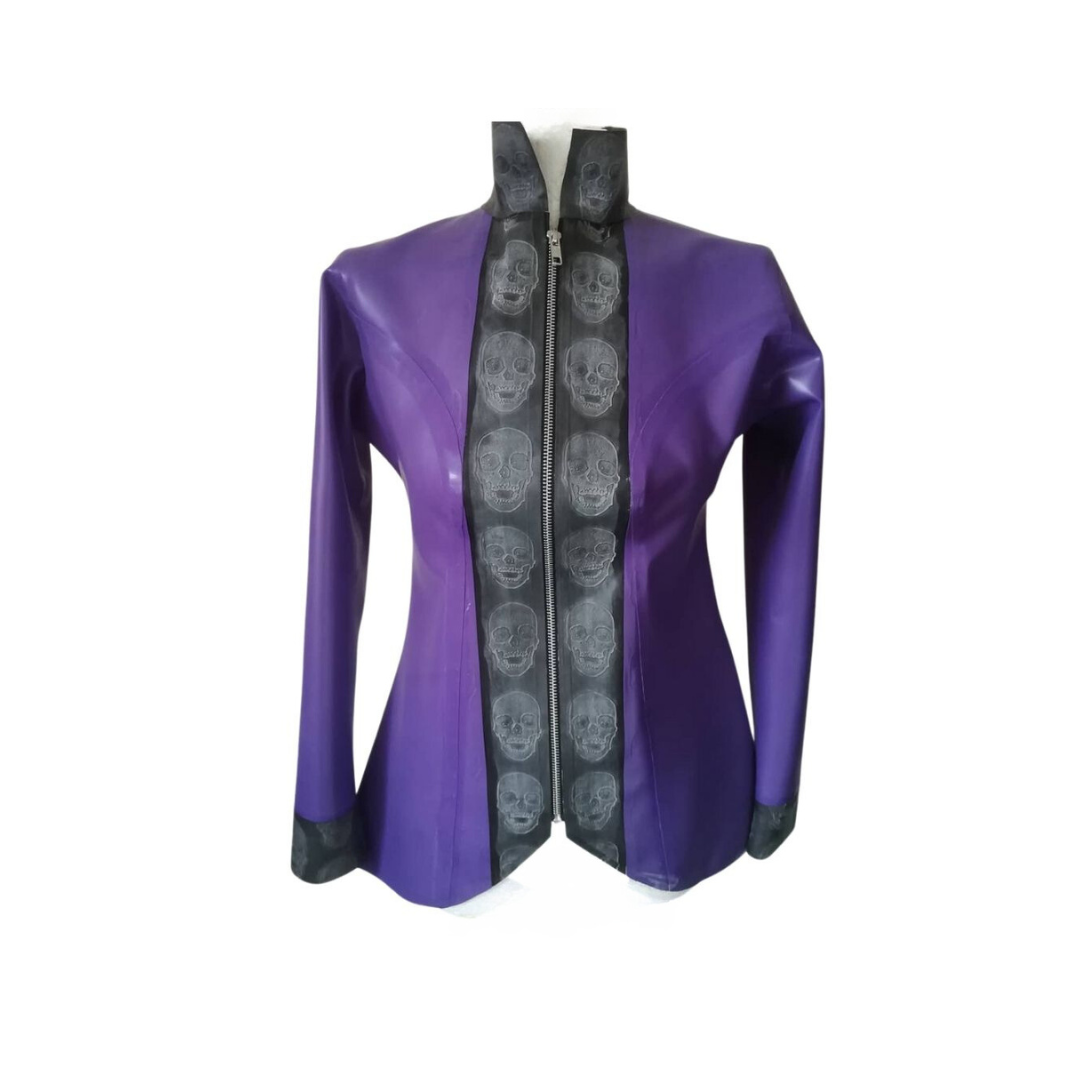 Latex Jacket with Skulls