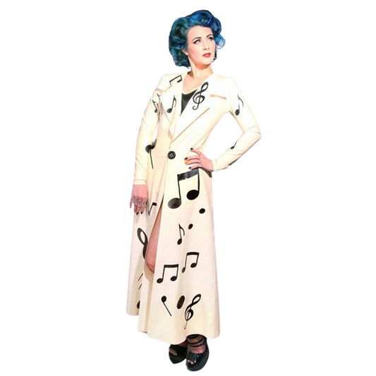 Latex Musical Notes Coat