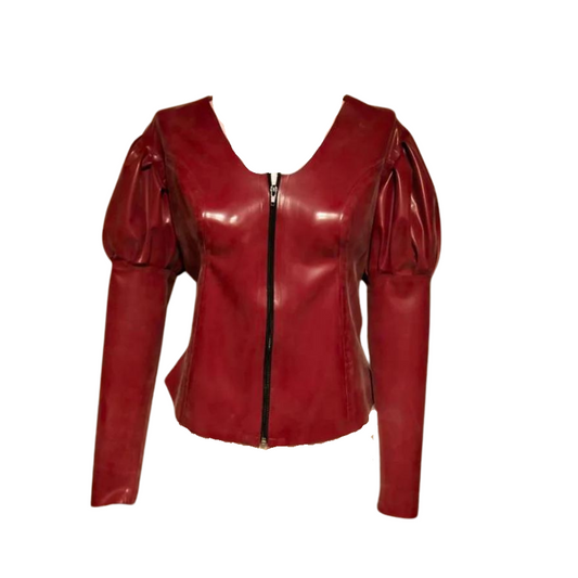 Latex Puff Sleeve Jacket