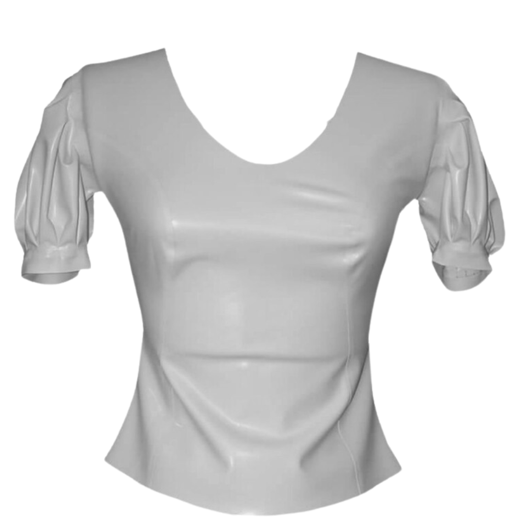 Latex Puff Sleeve Top