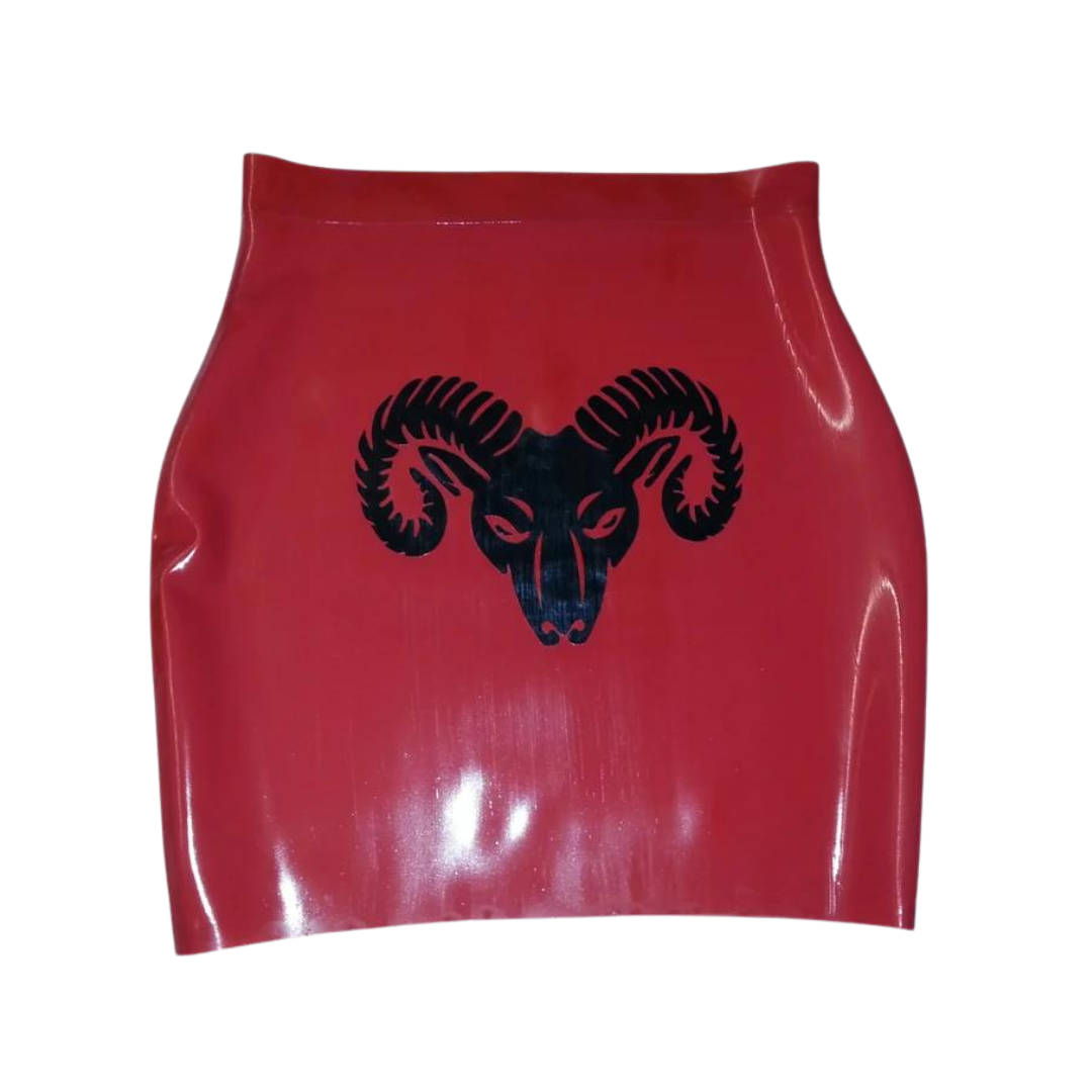 Latex Skirt with Black Ram