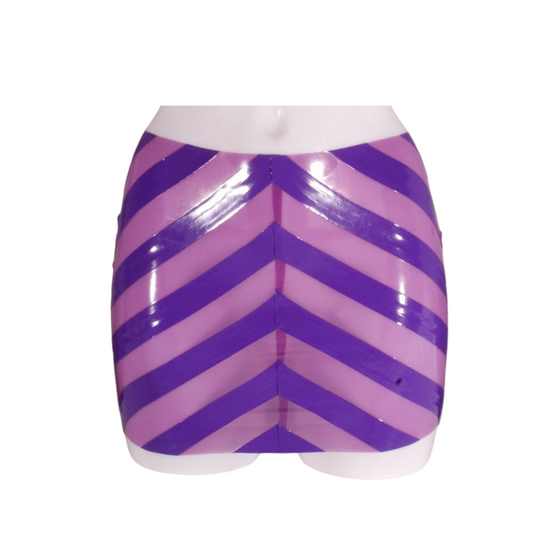 Latex Skirt with Chevrons