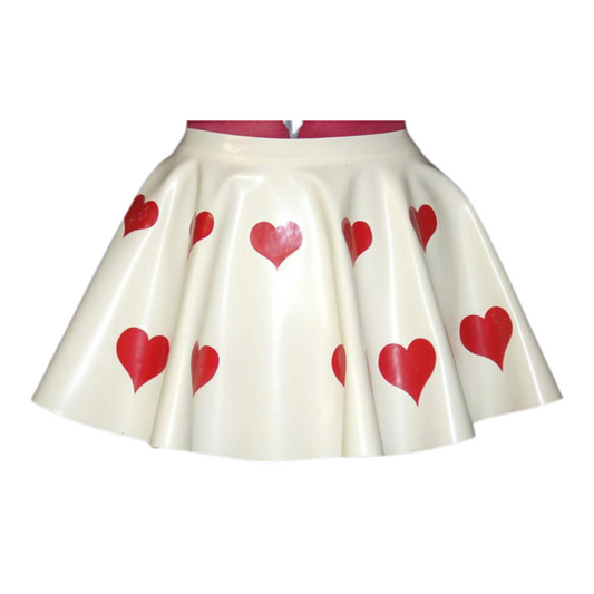 Latex Skirt with Hearts