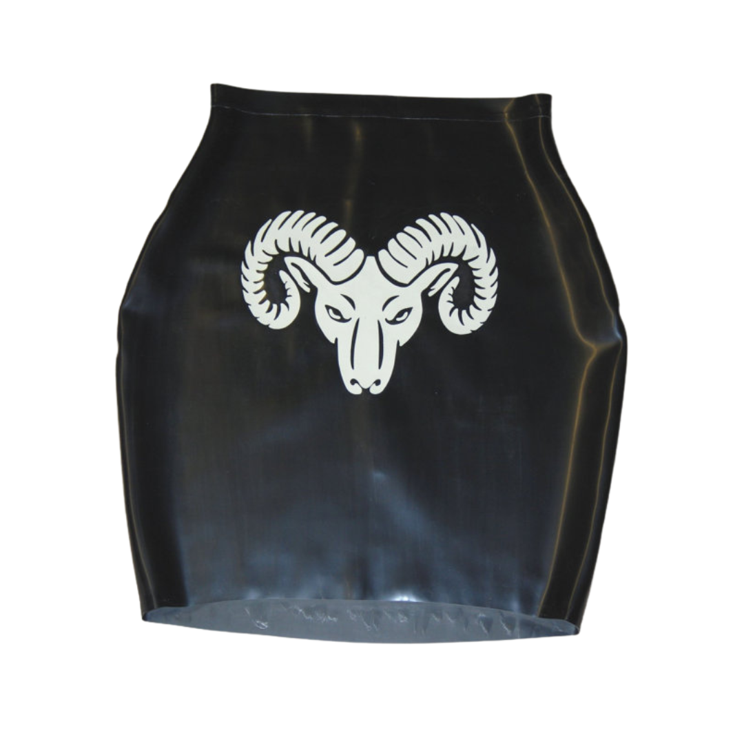 Latex Skirt with Rams Head