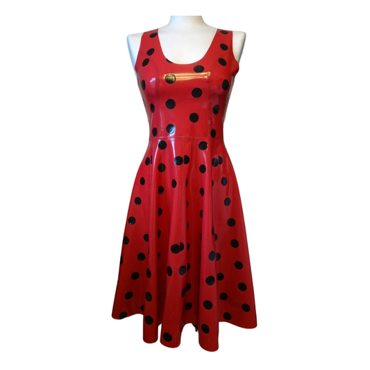 Spotty Latex Swing Dress