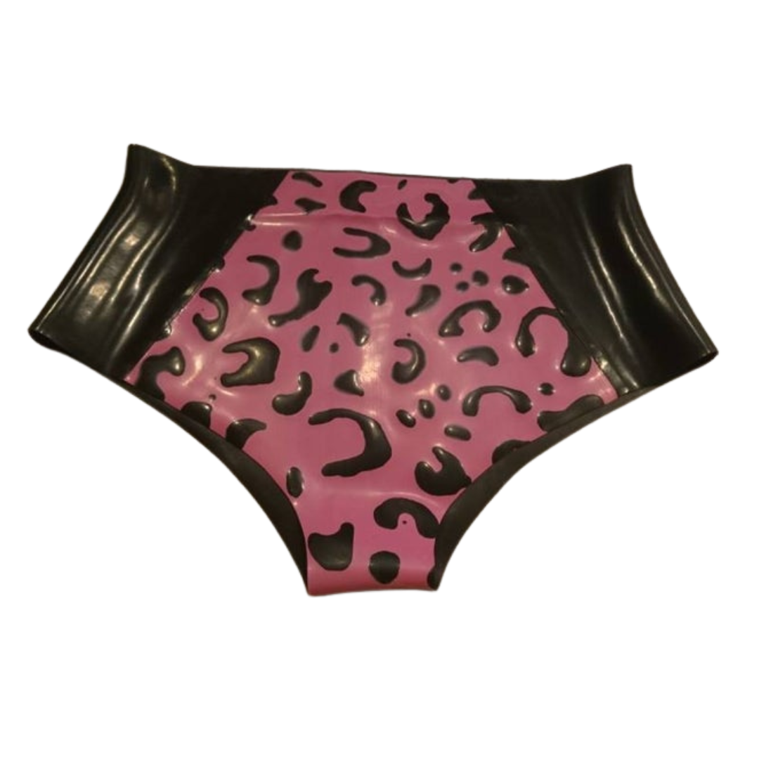 Leopard Print Latex Knickers