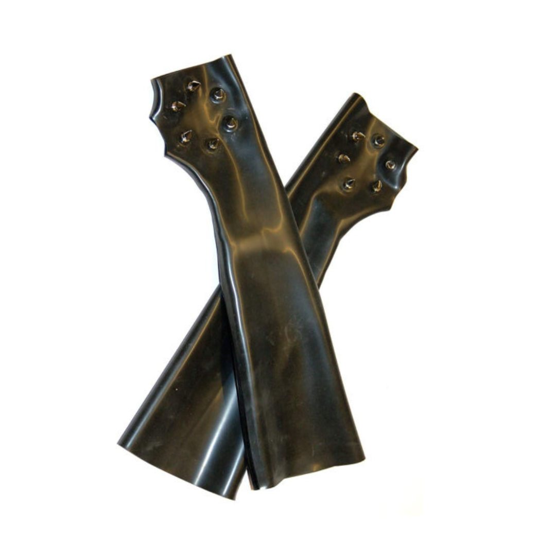 Long Latex Stud Gloves