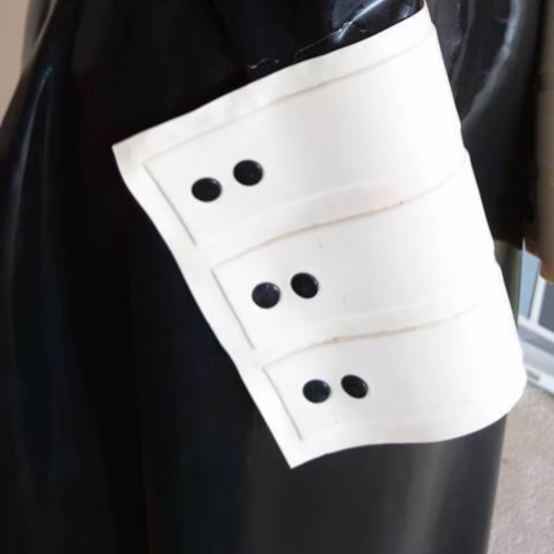 High Collar Latex Dress