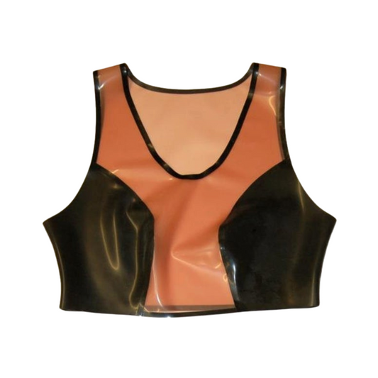 Panelled Latex Crop Top