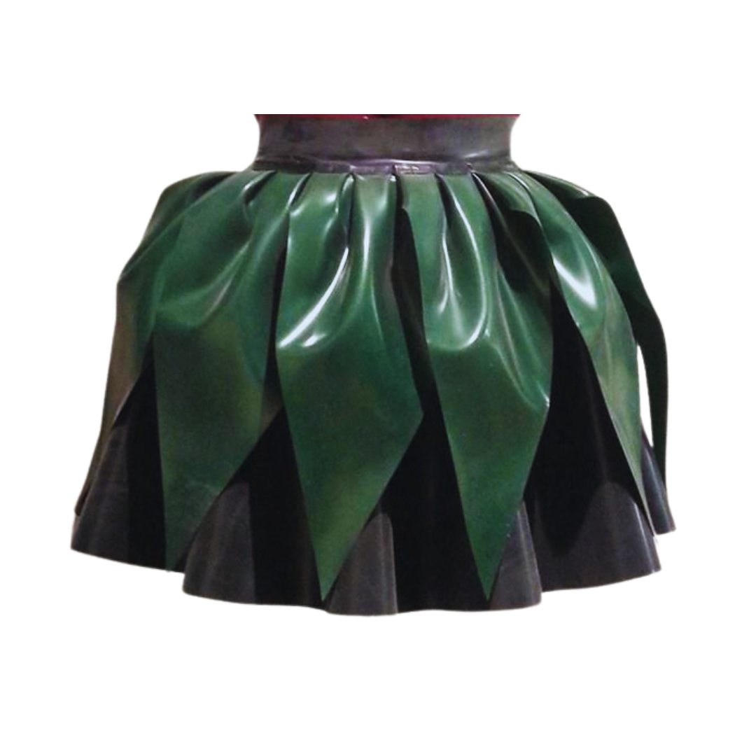 Petals Latex Mini Skirt