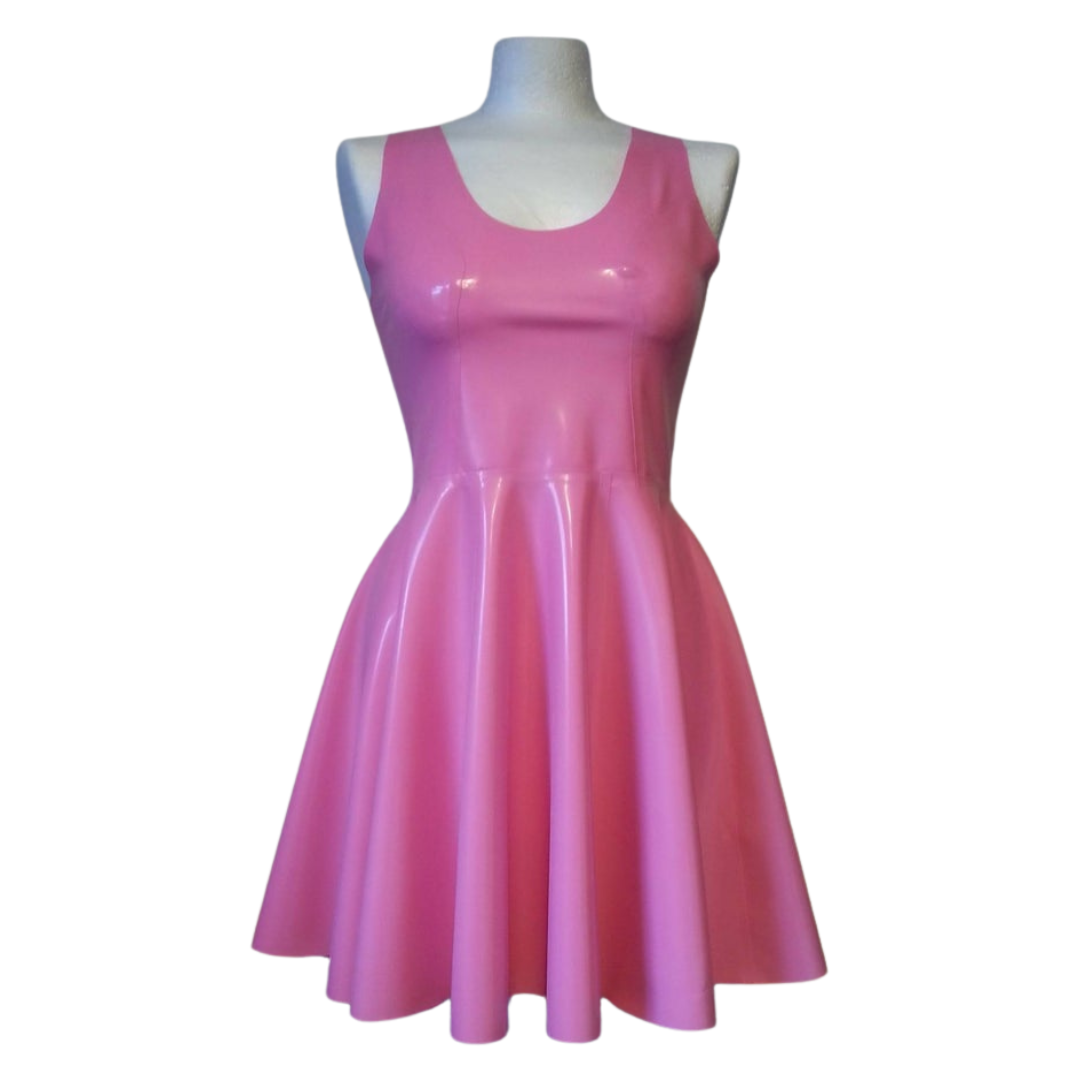 Sleeveless Latex Swing Dress