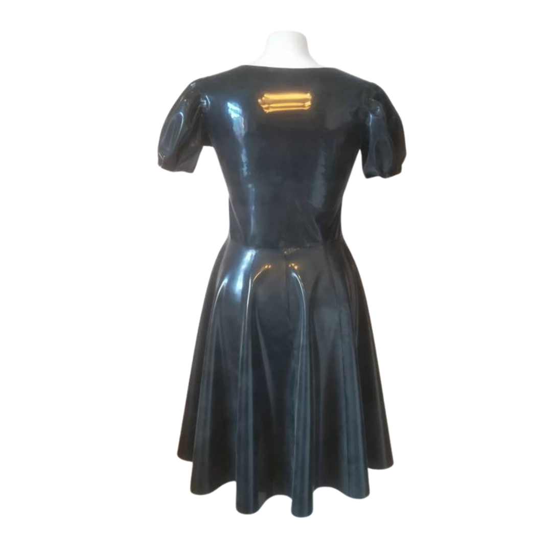 Puff Sleeve Latex Dress