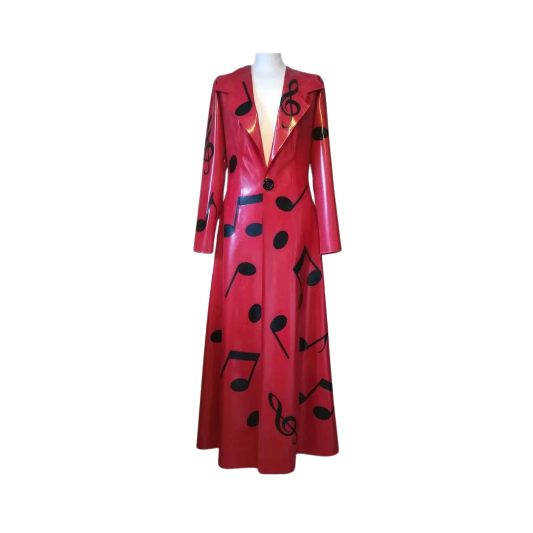 Latex Musical Notes Coat