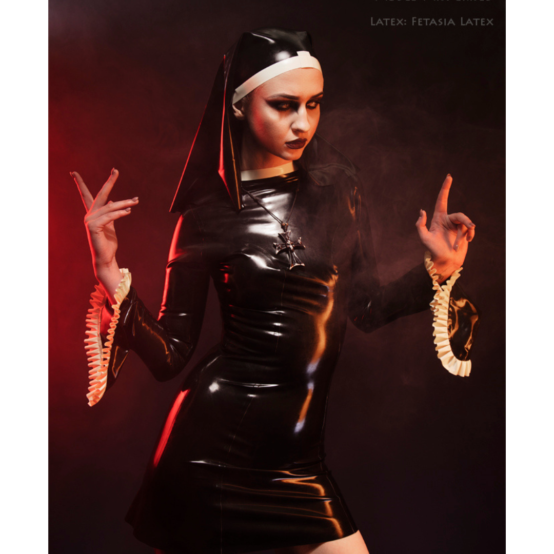 Short Latex Nun Dress