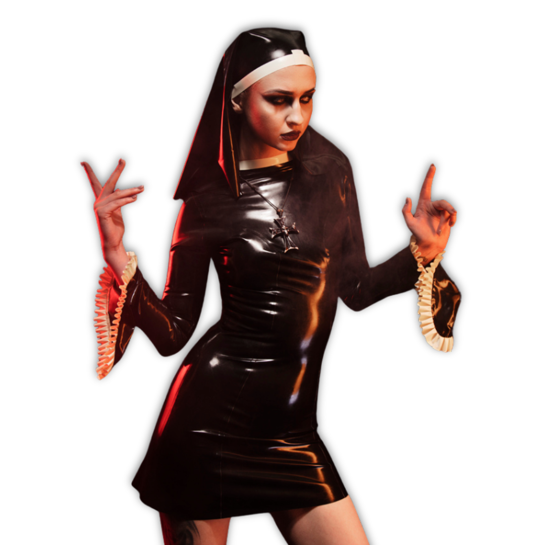 Short Latex Nun Dress