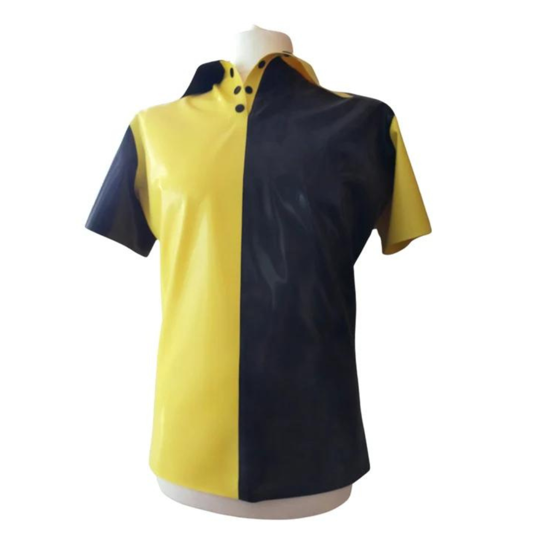 Latex Two Tone Polo Shirt