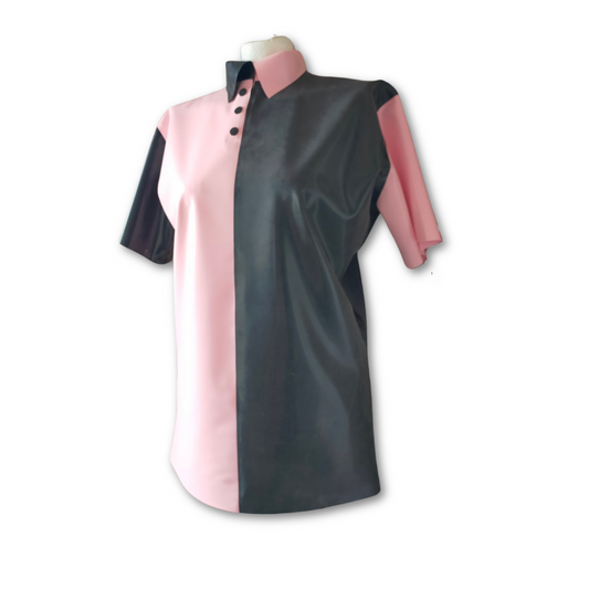 Latex Two Tone Polo Shirt