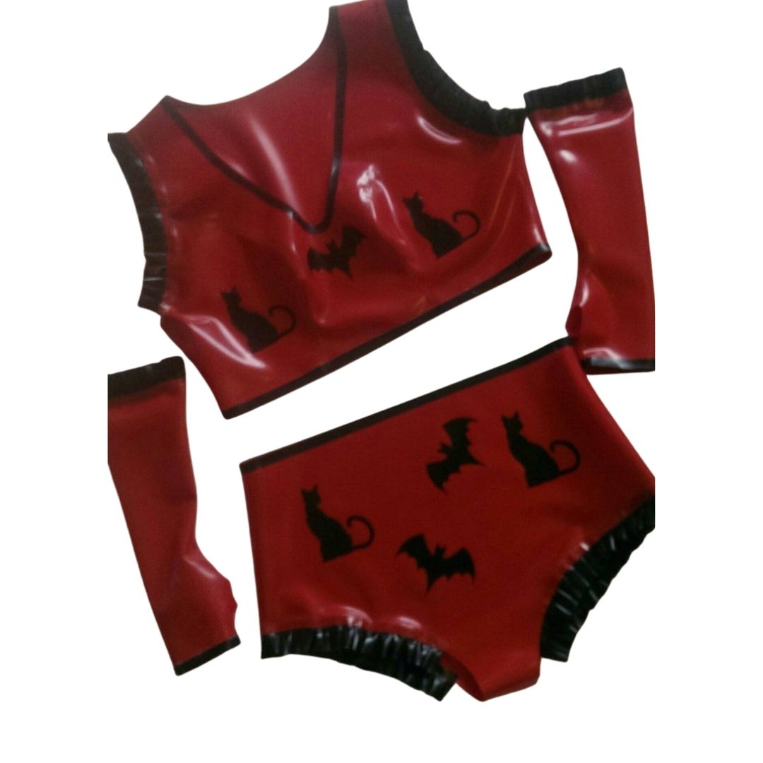 Bats Frilled Lingerie Set