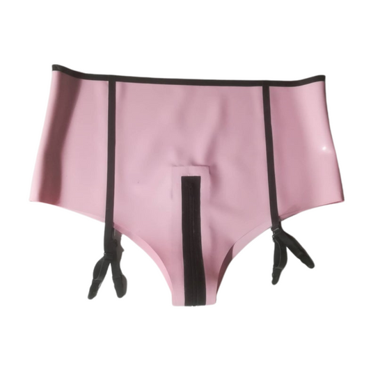 Zip Front Suspender Knickers