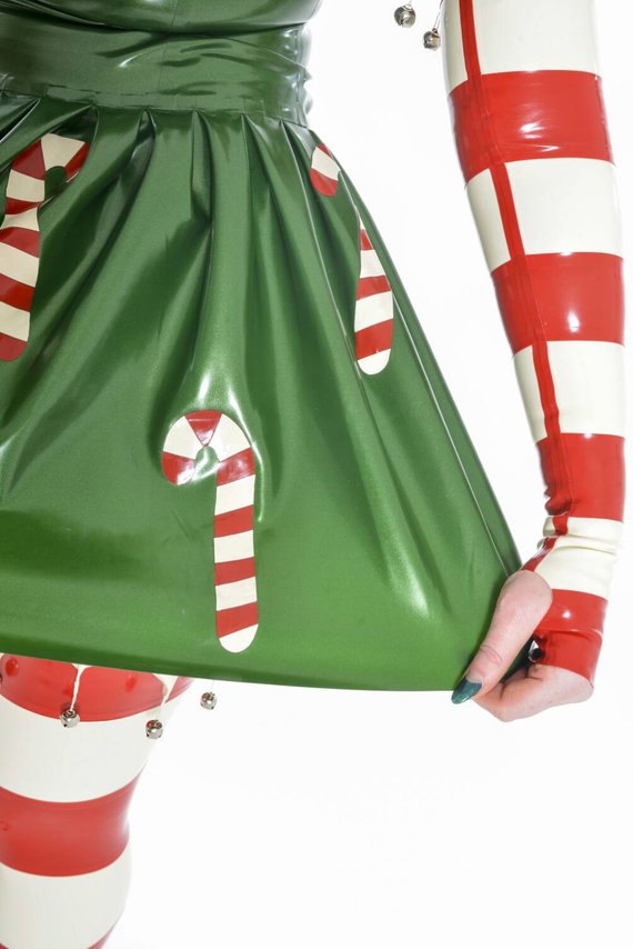 Candy Cane Latex Dress