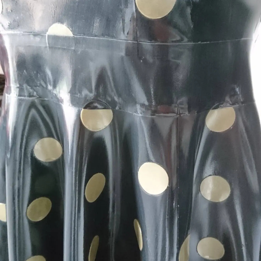 Spotty Latex Swing Dress
