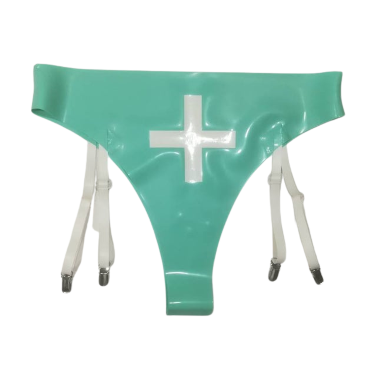 Latex Nurse Suspender Knickers