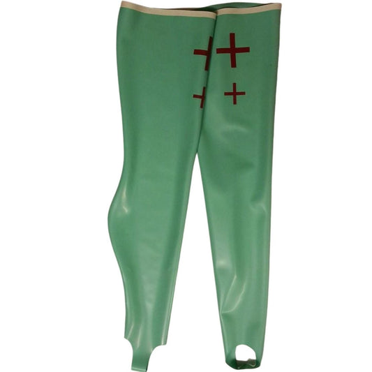 Frill Top Latex Stirrup Stockings