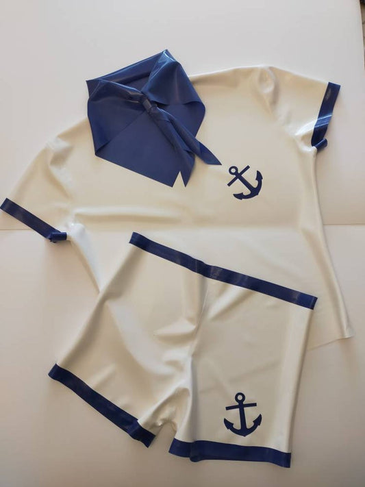 Mens Large Three Piece Sailor Outfit